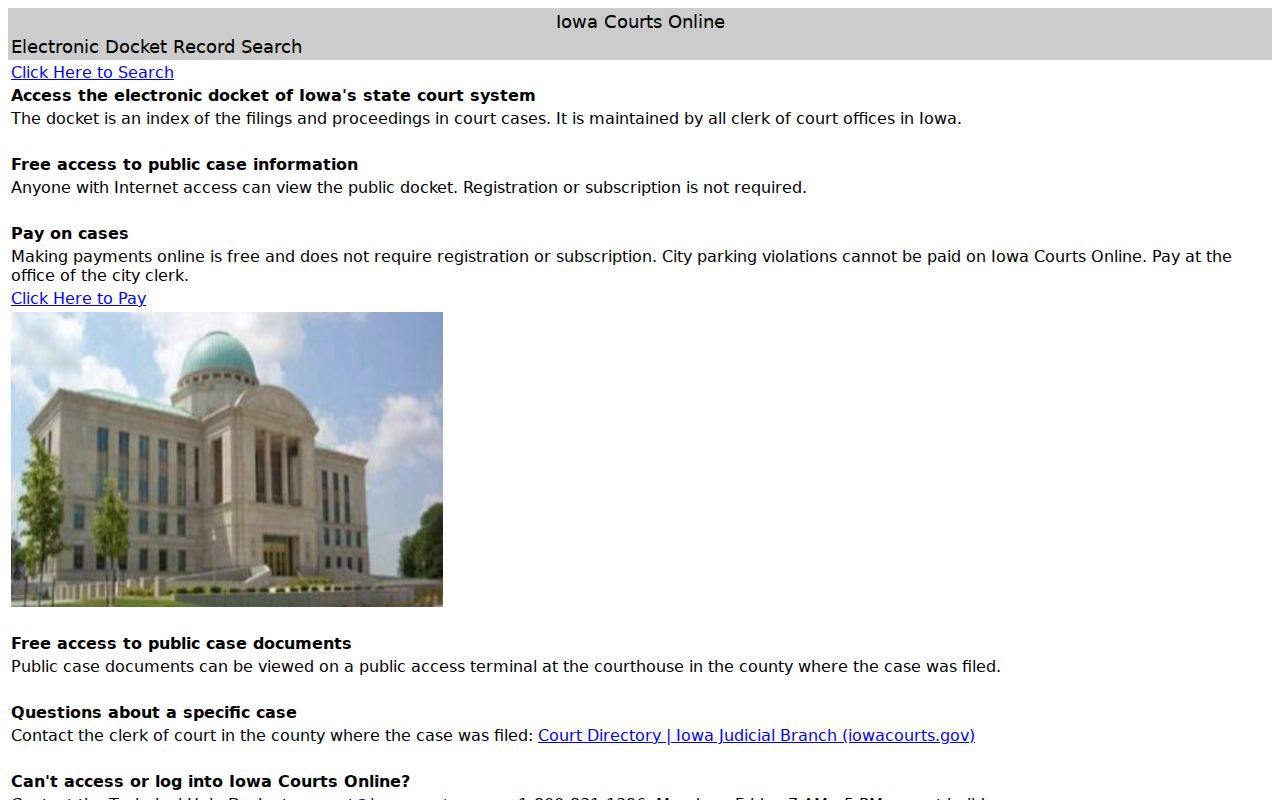 Henry County court case lookup in Iowa Courts Online