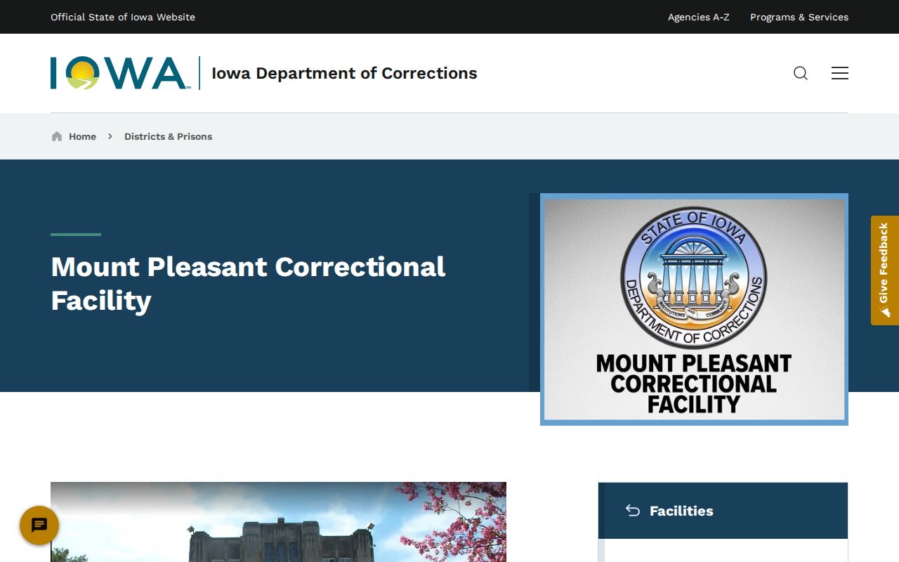 Mount Pleasant state correctional record source distinct from county booking records