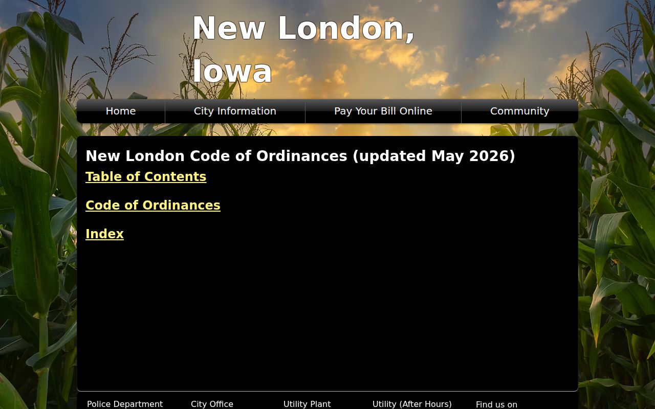 New London ordinance source used to understand local criminal and citation records