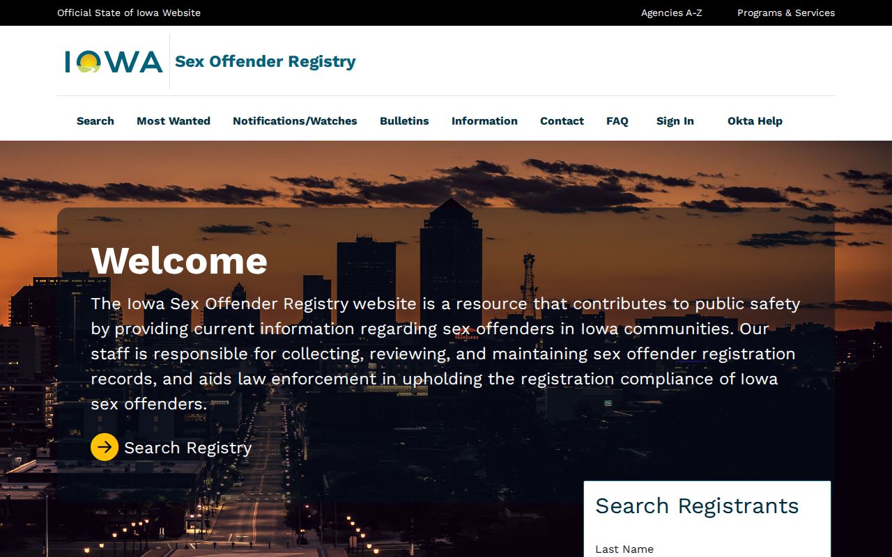 Henry County sex offender lookup on the Iowa registry