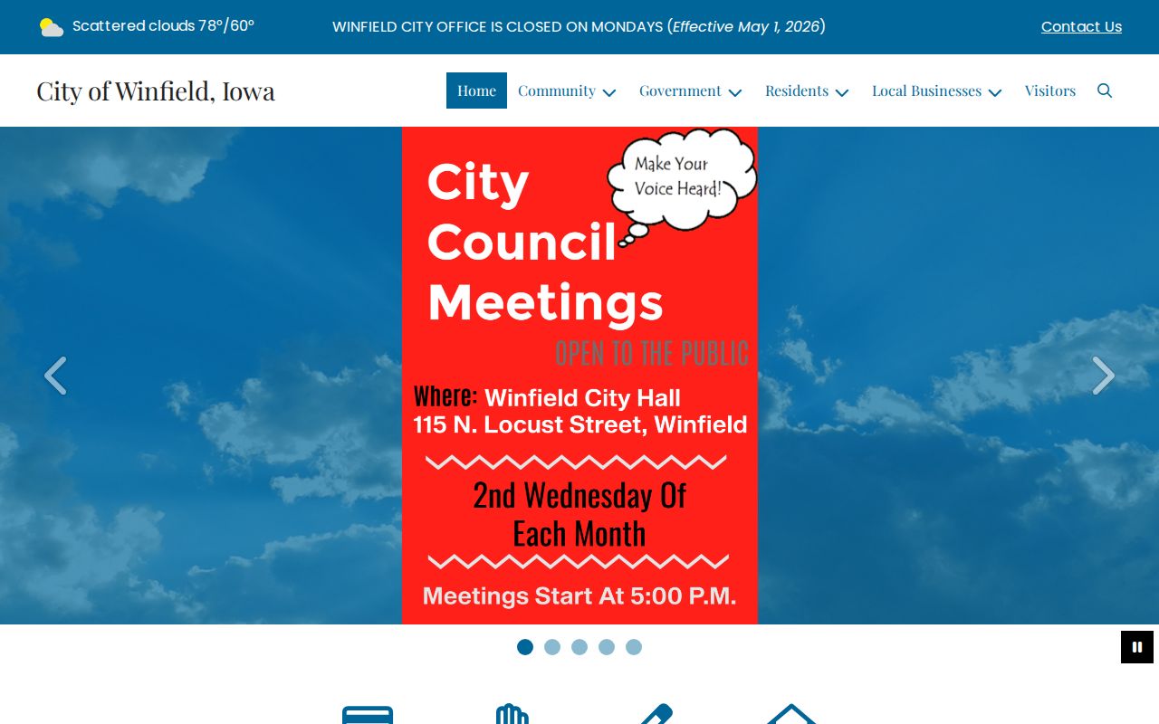 Winfield city government source for criminal record request routing